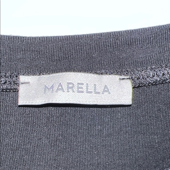 MARELLA Black Tee with Silver Text - Picture 3 of 9